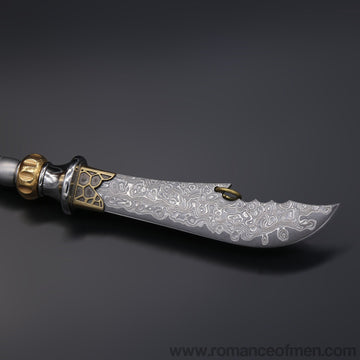 The Crescent Blade Damascus Steel Pocket Knife Upgraded Version-Romance of Men